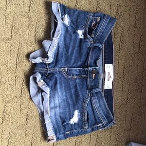 Frayed Hollister Denim Shorts